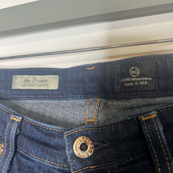 AG Adriano Goldschmeid The Prima Mid-Rise Cigarette Jeans Sz 30R - Picture 2 of 10